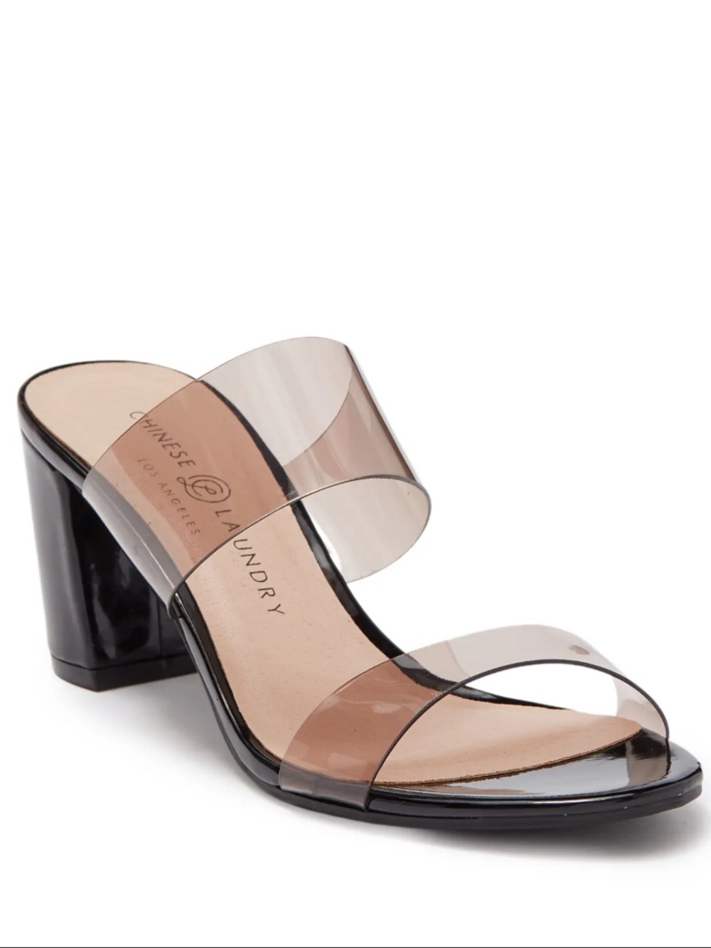 Chinese Laundry Robinn Smoke  Strap Stacked Heel Size 8 New